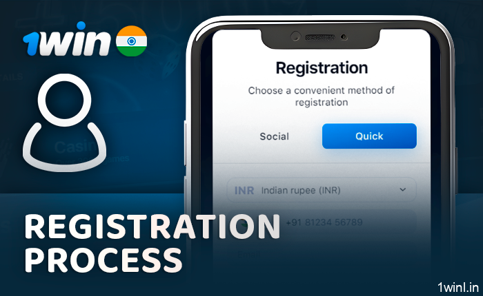 Creating an account in the 1Win India app