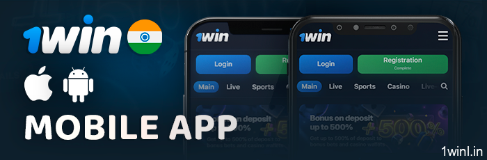 1Win app for mobile devices - ios and android