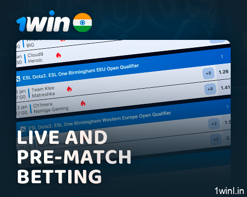 Prematch and Live Sports Betting at 1Win
