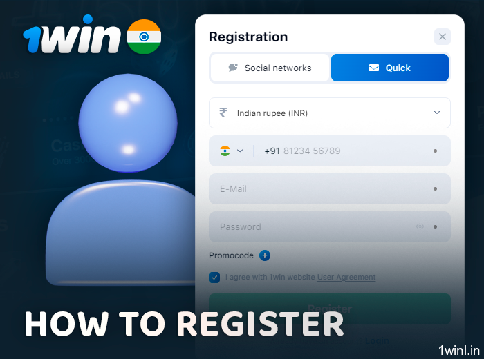 Create an account on 1Win India