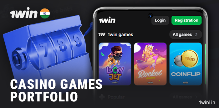 Online casino games in the 1Win mobile app