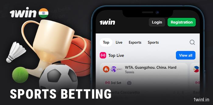 Sports betting in the 1Win app in INR currency