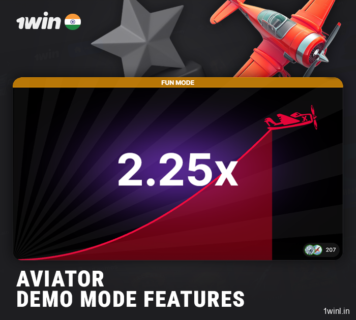Features of the demo mode of the Aviator game on the 1Win website