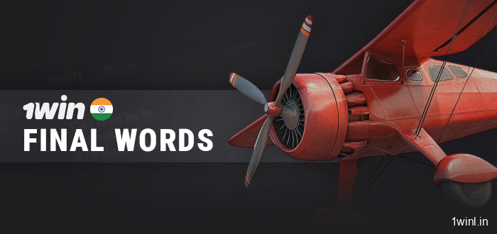 Conclusions about the Aviator crash game at 1Win online casino