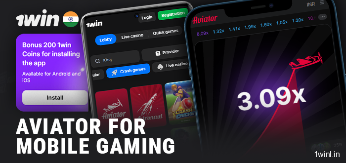 Download the 1Win app to play Aviator on phone