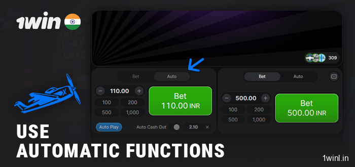 Set up the auto betting feature in Aviator 1Win