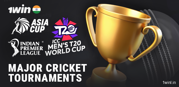 Cricket tournaments for betting on the 1Win website