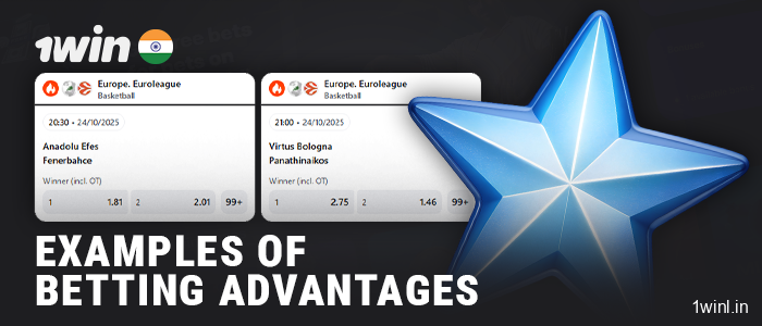 List of advantages for sports betting at 1Win India