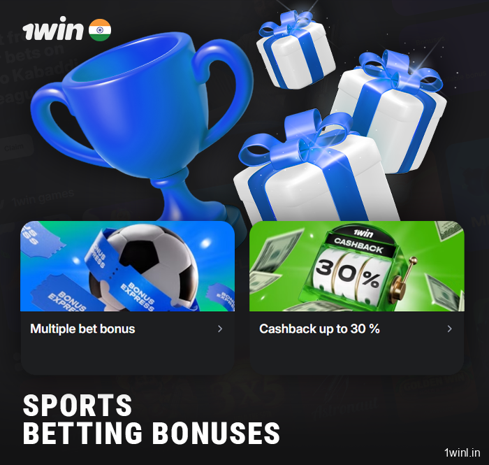 Bonuses for sports betting at 1Win India