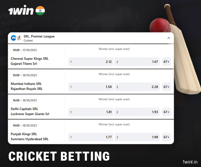 Bet on cricket sports at 1Win - cricket tournaments
