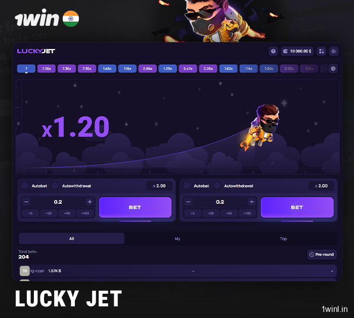 Play Lucky Jet at 1Win online casino