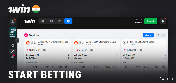 Start betting at 1Win for real money