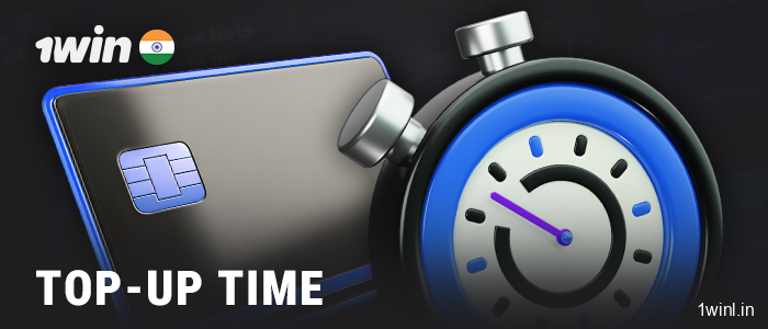 How long does it take to top up account on the 1Win website