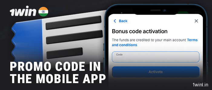 How to use a promo code in the 1Win app